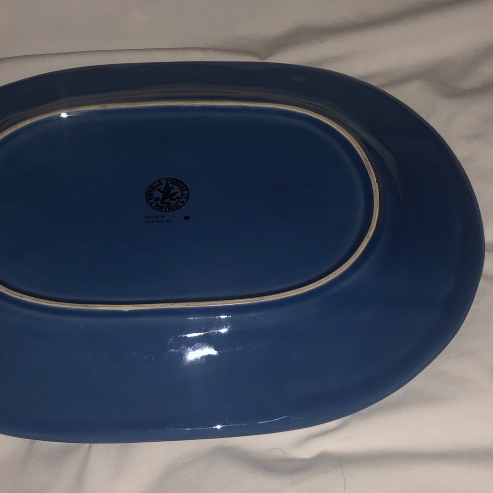 Bordallo Pinheiro Platter Blue Butterflies Vintage BEAUTIFUL BLUE BUTTERFLIES! - Picture 5 of 16